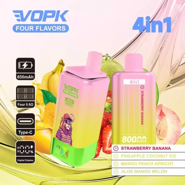 VOPK 80K Puffs 4-in-1 Disposable Vape
