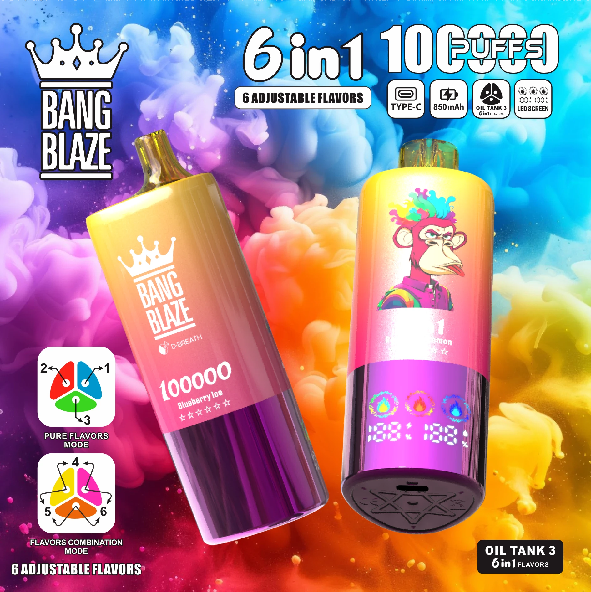 Bang Blaze 100K Puffs 6-in-1 Vape