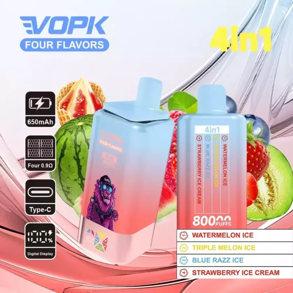 VOPK 80K Puffs 4-in-1 Disposable Vape