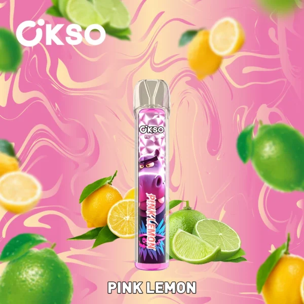 OKSO Crystal bar 800 Puffs Disposable Vape PINK LEMON