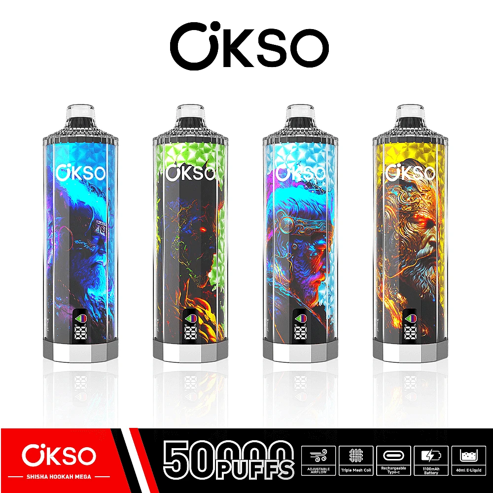 OKSO Shisha 50K Puffs Hookah Mega Disposable Vape Product Display