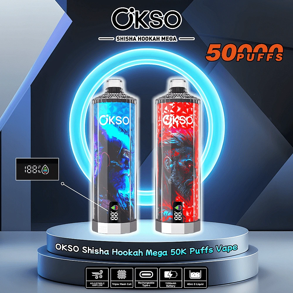 OKSO Shisha 50K Puffs Hookah Mega Disposable Vape Product Features