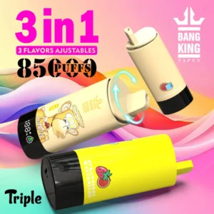 Bang King Triple 85000 85K Puffs 3 In 1 Flavors Switch Disposable Vape